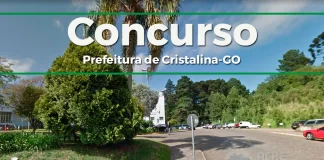 Concurso Cristalina GO: SAIU O EDITAL; ATÉ R$ 8 MIL!